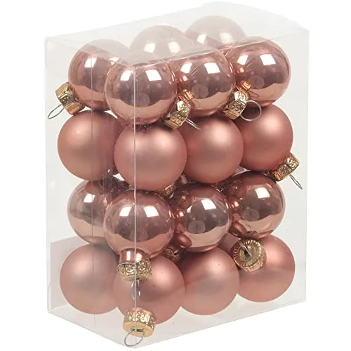 Kleine Baumkugeln aus Glas Ø 2 cm/2,5 cm/3 cm in orange von Annastore