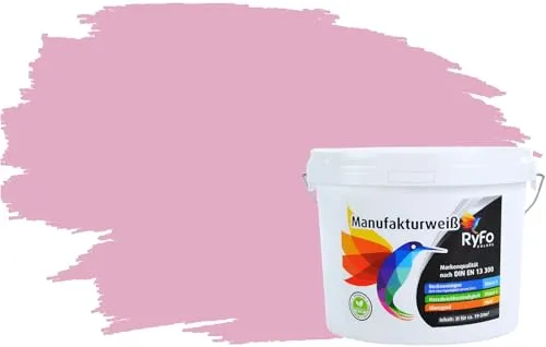 RyFo Colors Bunte Wandfarbe Manufakturweiß Lotusrosa 3l – Hochwertige Innenfarbe für harmonische Wohnräume - Entdecken Sie die Premium-Innenwandfarbe für ein edles Farbbild und eine angenehme Atmosphäre. Mit hoher Deckkraft und einfacher Verarbeitung – ideal für kreative Projekte in Ihrem Zuhause.
