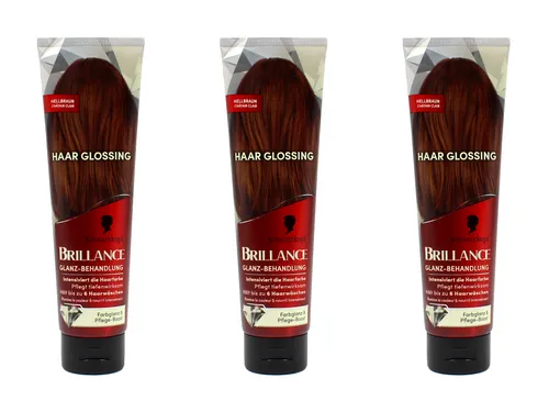 Schwarzkopf Brillance Haar Glossing Hellbraun Glanz-Behandlung , 3x150ml EA12077