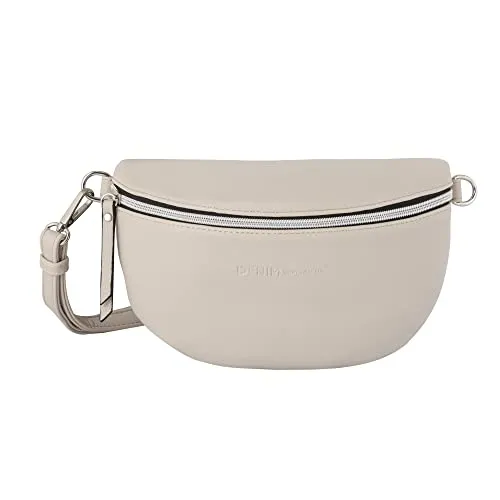 TOM TAILOR Denim Rosie Damen Gürteltasche - Stylische Gürteltasche in Beige mit abnehmbarem Schulterriemen, ideal für Städtereisen. Praktische Fächer und leichtes Material vereinen Funktionalität und Design.