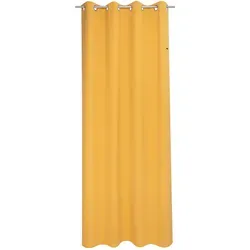 Esprit Ösenschal E-Harp in Dunkelgelb - Blickdichter Ösenschal (140x250 cm) für eine gemütliche Atmosphäre. Robuste Synthetikfasern sorgen für Langlebigkeit und einfache Pflege bis 30°C. Ideal für Ruhebereiche in Ihrem Zuhause.
