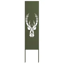 vidaXL Garten Sichtschutz-Leinwand Tiermuster Olivgrün 32 x 140 cm - Moderner Sichtschutz für den Garten, der stilvolle Akzente setzt. Aus langlebigem Stahl gefertigt, bietet er Privatsphäre und ist einfach zu installieren – perfekt für entspannte Momente im Freien.