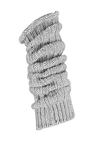 TippTexx 24 Stulpen, Grobstrick oder Overknees, wie selbstgestrickt mit Schaf- und Alpakawolle mit Anti-Loch-Garantie (as3, alpha, one_size, regular, regular, Silber Stulpe, Einheitsgröße)