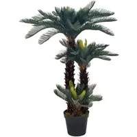 Japanischer Sagopalmfarn | Künstlich | Cycas-Palme - Künstliche Zimmerpflanze mit einer Höhe von 90 cm, ideal zur Dekoration und für alle Anlässe. Pflegeleicht und immergrün für ein angenehmes Raumklima.