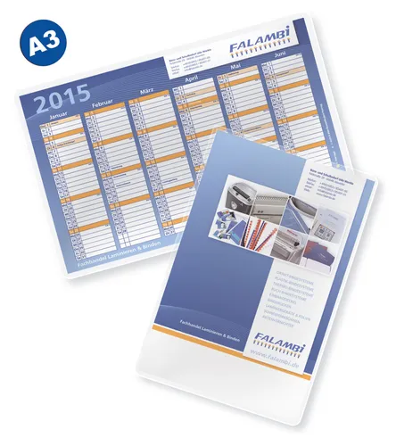 matte Laminierfolien DIN A3, Laminiertaschen 2x 80 =160 mic.  matt/matt 100