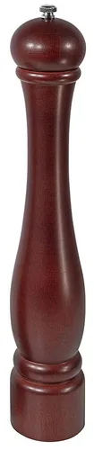 Contacto Edelstahl Pfeffermühle, Holz 44 cm - Küchenhelfer mit elegantem Design, aus dunkel gebeiztem Gummibaumholz und hochwertigem Keramik-Mahlwerk für präzises Mahlen.