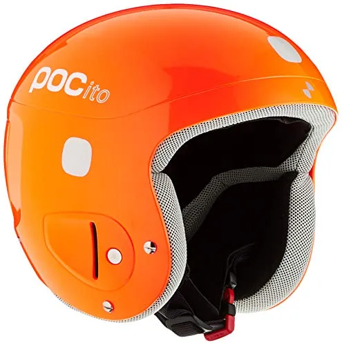 POC Pocito Skull fluoreszierend orange (50) - Verstellbarer Kinderhelm - Helm für Kinder, ideal für Skifahren und Mountainbiken, mit RECCO-Reflektor für erhöhte Sicherheit im Notfall und verstellbarem Design für perfekten Sitz.