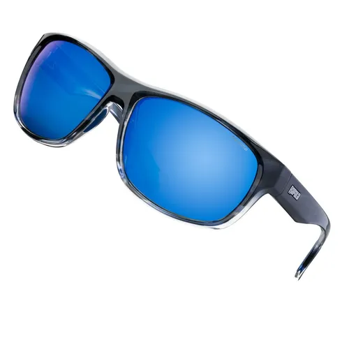 Rapala Precision Brehat Gr Bl Mirror - Polarisationsbrille - Sonnenbrillen für Unisex Erwachsene, ideal für Angler mit 100% UV-Schutz und entspiegelten, blaulicht-blockierenden Gläsern für bessere Sicht auf dem Wasser.