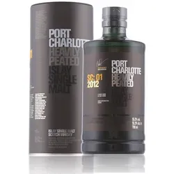 Port Charlotte SC:01 Heavily Peated Islay Single Malt 2012 - 55,2% Vol. in edler Tinbox - Likör mit intensiven Rauchnoten und komplexem Geschmack, perfekt für Whisky-Liebhaber und Sammler.