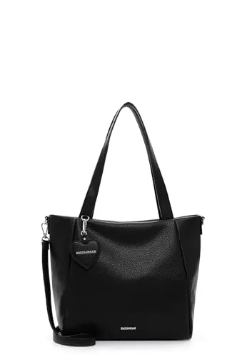 EMILY & NOAH Shopper E&N Enie, Damen Tasche in Schwarz - Stylischer Shopper aus hochwertigem Synthetik mit Reißverschluss, ideal für den Alltag. Längenverstellbarer Umhängeriemen und zwei Tragegriffe bieten Flexibilität und Komfort.