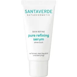 Santaverde Pure Refining Serum ohne Duft 30 ml - Arzneimittel, verfeinert das Hautbild und beruhigt Rötungen mit reinem Aloe Vera Saft und Hyaluron für langanhaltende Feuchtigkeit.