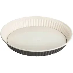 Dr. Oetker Exclusive Quicheform Ø 28 cm - Kratzfeste Backform in elegantem Grau, ideal für perfekte Quiches und Obstkuchen, für Hobbybäcker und Profis.