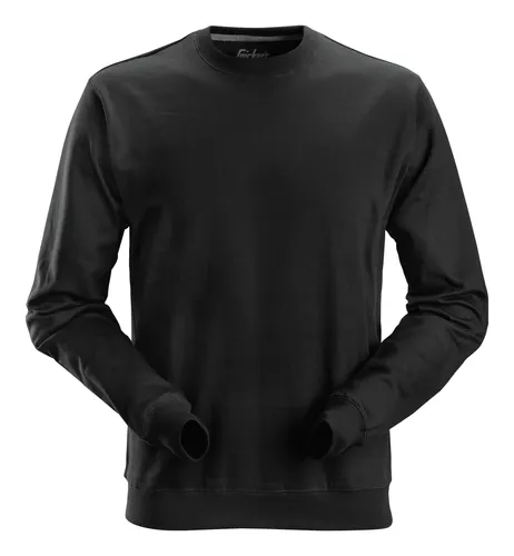 Snickers Workwear Sweatshirt 2810, XS, schwarz - Hochwertiges Baumwoll-Sweatshirt für optimale Bewegungsfreiheit und Komfort bei der Arbeit, ideal für Handwerker und Outdoor-Aktivitäten.