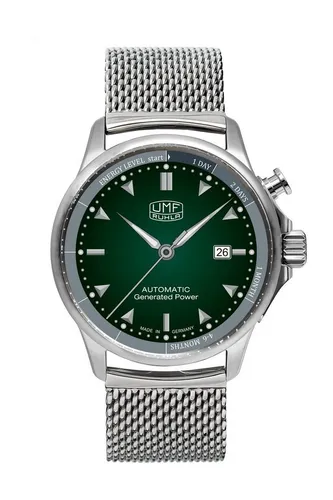 UMF RUHLA Autokinetic Herrenuhr - Ziffernblatt Grün mit Milanaiseband - Armbanduhren für Herren, mit hochwertigem Autokinetic Uhrwerk und elegantem Farbverlauf auf dem Zifferblatt. Perfekt für stilbewusste Männer.