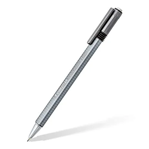 Staedtler Triplus Druckbleistift 0.7mm - 10 Stück - Druckbleistift im B-Härtegrad, 0.7 mm Mine, verstellbar und mit praktischem Radierer, ideal für präzises Schreiben und Zeichnen.