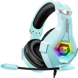Over-Ear Gaming Headset mit Mikrofon und RGB-Beleuchtung - Erlebe intensives Gaming mit diesem Over-Ear Headset! 3D Surround Sound und effektive Geräuschunterdrückung garantieren ein immersives Erlebnis. Komfortable Ohrpolster und Multiplattform-Kompatibilität sorgen für langen Spielspaß.