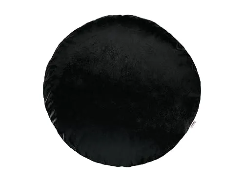 beties Samt&Sonders Serie, Kissenhülle ca. Ø 60 cm in schwarz mit dekorativer Jeansnaht, aus deutschem Unternehmen in hochwertiger Qualität