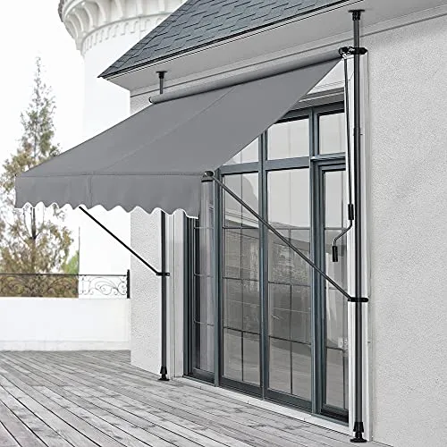 pro.tec Klemmmarkise Stem 350 x 120 cm in grau von Protec