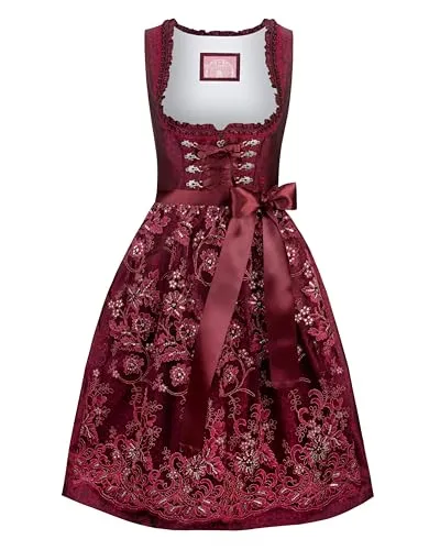 Stockerpoint Damen Eva Midi Dirndl, rot, 40 in rot von Stockerpoint