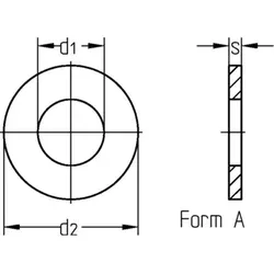 Produktbild Stück Unterlegscheiben M5 Edelstahl nach DIN 125 A2-70