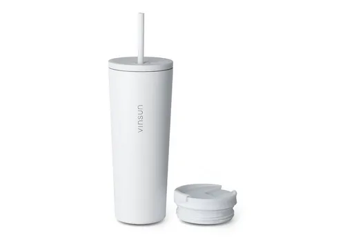 Vinsun Thermobecher Isolierbecher 720ml - doppelwandig isoliert, auslaufsicher und bruchfest für Reisen, Büro und Freizeit