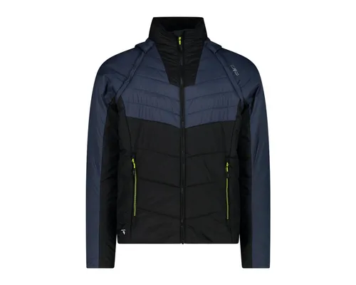 CMP Herren Hybrid Steppjacke mit abnehmbaren Ärmeln 34Z1897 titanio 54 - Funktionsjacke für Herren mit innovativem 2-in-1 Design: Abnehmbare Ärmel verwandeln die Jacke schnell in eine Weste. Ideal für Outdoor-Aktivitäten, wasserdicht und mit PrimaLoft® Black Wattierung für besten Komfort.
