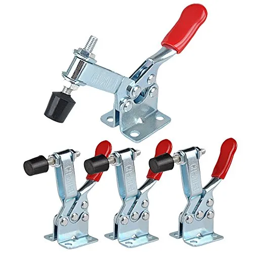 IMAGINE 4-teiliger horizontaler Kniehebelspanner, Antirutsch-Schnellspanner aus Metall (201B,90kg)