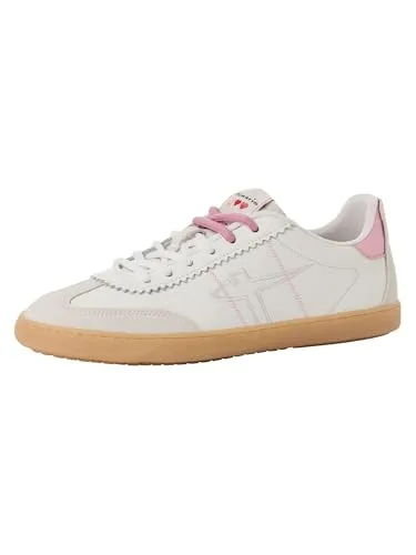Tamaris Damen Sneaker Low Leder in Weiß, Größe 40 EU in weiß von Tamaris