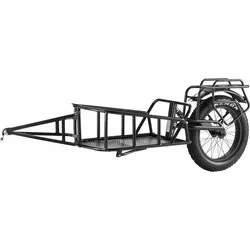 SucceBuy Fahrrad-Lastenanhänger, 70 Pfund Tragkraft, robuster Fahrradwagen, Schnellverschluss und kompakte Aufbewahrung, Universalkupplung, 20-Zol...