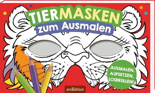 Tiermasken zum Ausmalen: Ausmalen, aufsetzen, losbrüllen! | 20 formgestanzte Masken zum Heraustrennen und Anmalen für den Kindergeburtstag