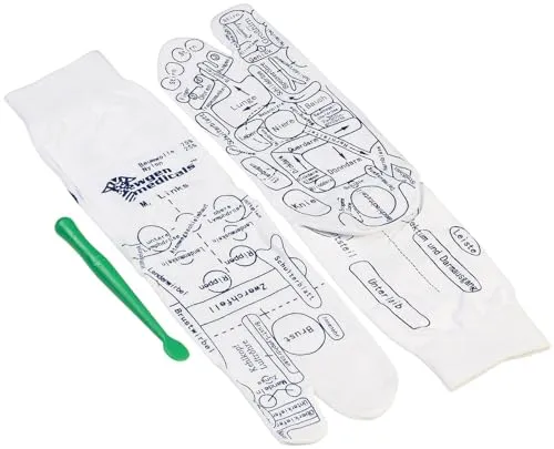 Newgen Medicals Druckpunktsocken: Druckpunkt-Socken für Fuß-Reflexzonen-Massage, Gr. 38-40 (Socken Fußreflexzonen, Akupunktur Socken, Fußmassagegerät)