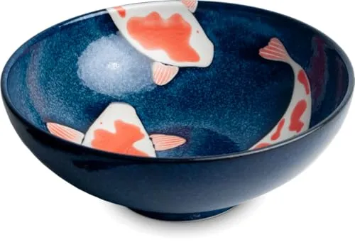 Koi-Bowls- ASIATICA | Hochwertige Ramen Bowl aus Porzellan | Made in Japan - Traditionell in Japan gefertigte Ramen-Bowls aus feinem Porzellan. Ideal für Reis, Nudeln und Suppen. Bringen Sie asiatische Eleganz und Qualität in Ihre Küche!