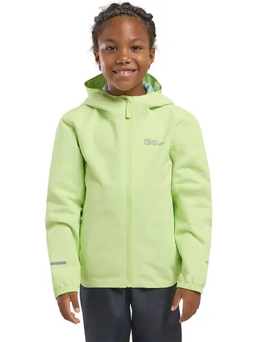 Jack Wolfskin Übergangsjacke in Hellgrün, Größe 116 - Funktionsjacke für Kinder, ideal für wechselhaftes Wetter, mit elastischen Abschlüssen und praktischen Eingrifftaschen.