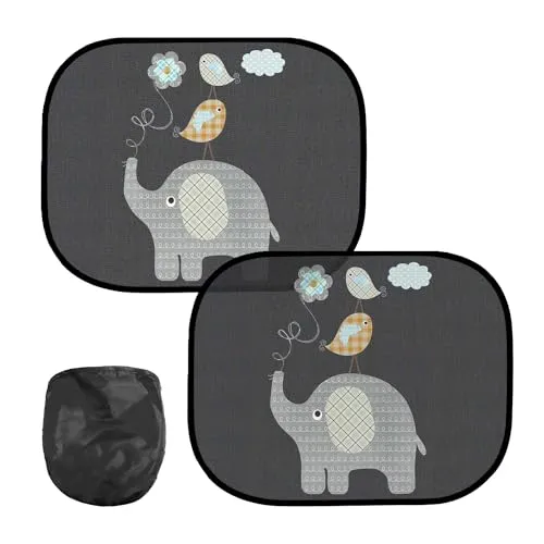 Stück Schwarzer Autofenster-Sonnenschutz, Cartoon-Muster, Autofenster-Sonnenschutz, Auto-Sonnenschutz, Autozubehör, Autofenster-Kinder-Sonnenschutz, UV-Schutz, faltbarer Auto-Seitenfenster-Sonnensch 2