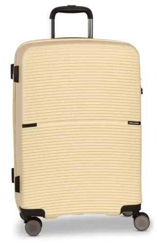 Worldpack San Francisco Trolley Pastell Gelb, Trolley Größe S – Hartschalenkoffer 33 L, TSA-Schloss, 4X 360° Zwillingsrollen, Aluminiumgestänge – leicht & kompakt, Pastellfarbe