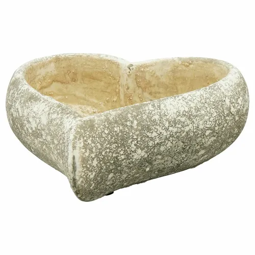 HerzSchale Valo - grau - Zement - 18x18x7 cm