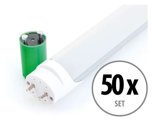 Showlite LED Röhre T8W24K45F-1500 - 50er Set Tageslichtweiß - LED-Lampen, 1500mm Länge mit 2300 Lumen Helligkeit, ideal für helle, natürliche Beleuchtung in großen Räumen, 50 Stück im Set für optimale Ausleuchtung.