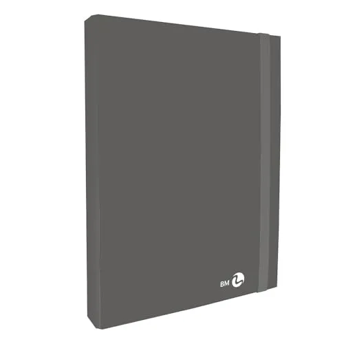 BM BeMore Dokumentenmappe dunkelgrau – Rücken 3, 0123603 – Größe 24 cm x 35 cm x 3 cm – schwerer Einband glänzend laminiert – Packung mit 1 Stück