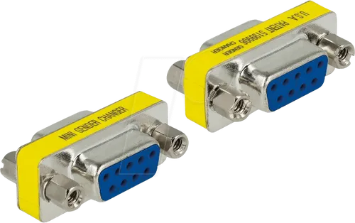 Delock Adapter Gender Changer Sub-D9 Buchse - Hochwertiger serieller Sub-D 9 Buchse zu Buchse Adapter, langlebig und ideal für stabile Verbindungen