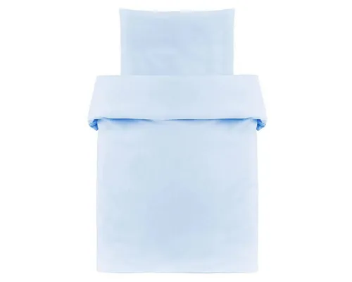 Makian Kinderbettwäsche Uni Hellblau, Baumwolle, Kinderbettwäsche 80x80 cm / 35x40 cm Deckenbezug, Kissenbezug