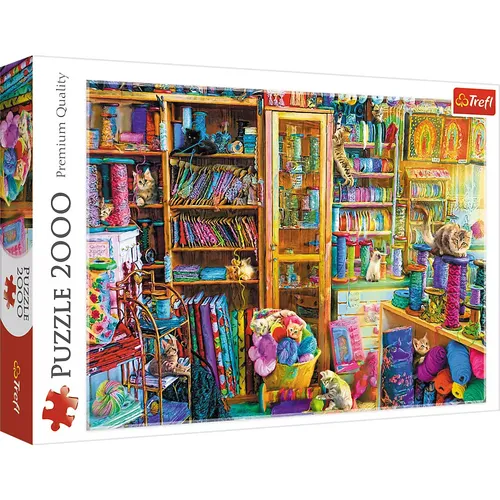Trefl TR27113 Katzenparadies - 2000 Teile Puzzle, Premium Qualität für Erwachsene und Kinder ab 12 Jahren, ideal für Erholung und Entspannung