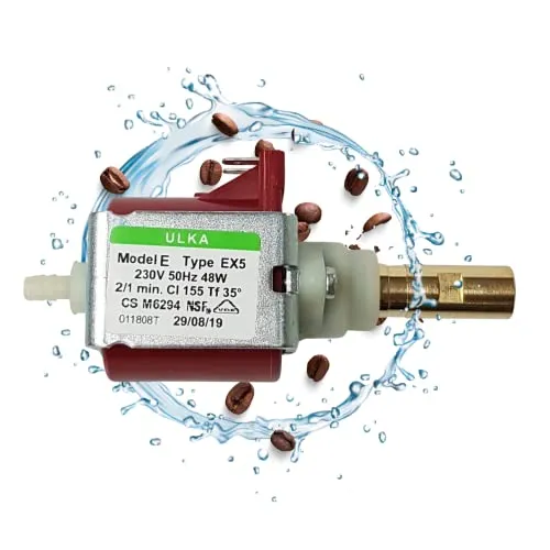 Lichtblau Pumpe Ulka EX5 48W 230V I Ersatzpumpe passend für Philips Saeco 996530007753 12000140 und Miele 5035150 I Ersatz Wasserpumpe Kaffeevollautomat