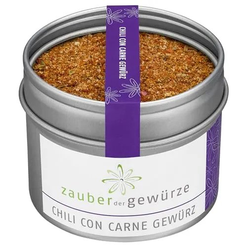 Zauber der Gewürze Chili con Carne Gewürz – Pikante Gewürzmsichung für traditionelles Chilli con Carne, ideal auch für mexikanische Gerichte wie Burritos und Tacos, 65 g