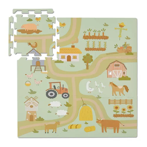 Puzzlematte Bodenmatte Baby-Krabbelmatte Spielunterlage Puzzleteppich Bauernhof