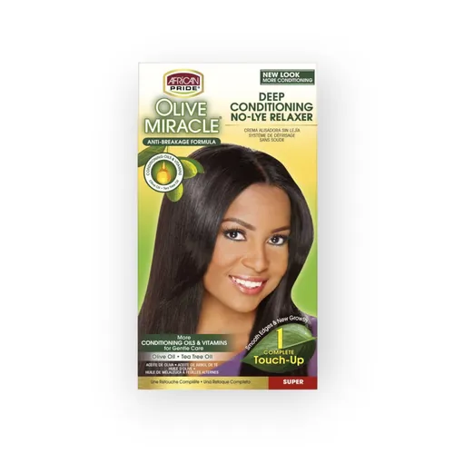 African Pride Olive Miracle Super Deep Conditioning No-Lye Relaxer Kit