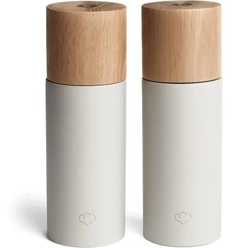 SPRINGLANE Salz & Pfeffermühle 2er Set - Buchenholz & Beton - Küchenhelfer mit verstellbarem Keramikmahlwerk für individuelle Mahlgrade. Hochwertige Materialien in skandinavischem Design sorgen für Stil und Langlebigkeit.