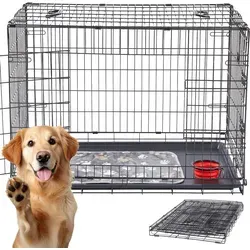 Arebos Tiertransportbox Hundekäfig klappbar für Hunde bis 11 kg - Tier-Transportbox mit klappbarem Design, integrierten Rollen und Sicherheitsverriegelungen für maximalen Komfort und Sicherheit Ihres Hundes. Ideal für Reisen und Zuhause.