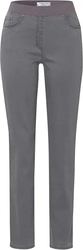 Raphaela by Brax Style Pamina Grey 38K - Bequeme Slim Fit Jeans in Super Dynamic-Qualität, mit dynamischem Dehnbund und Swarovski-Elements veredelt