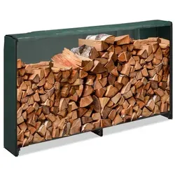 Kaminholzregal - Robuster Brennholzständer für drinnen und draußen - Stabiler Holzständer aus Eisen, 200 cm breit und 120 kg belastbar, ideal für die praktische Lagerung von Kaminholz im Freien oder im Gebäude.