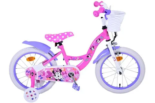 Minnie Cutest Ever 16 Zoll Kinderfahrrad Rosa - Kinderfahrrad für 4-6 Jahre mit Rücktrittbremse, süßes Minnie Design und ideal für kleine Abenteurerinnen.